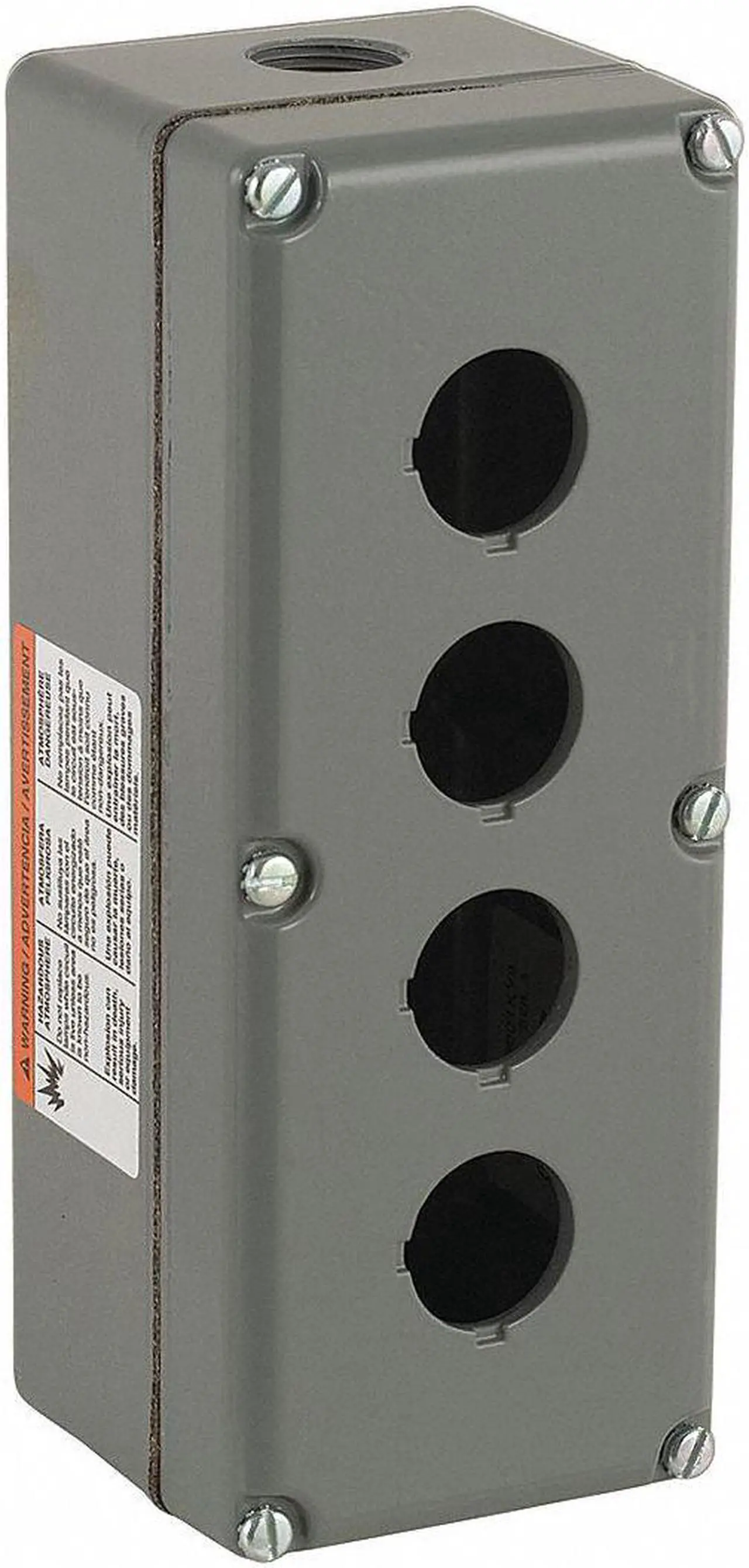 Main image of SCHNEIDER ELECTRIC 9001KY4 Pushbutton Enclosure,30mm,4 Holes,Al