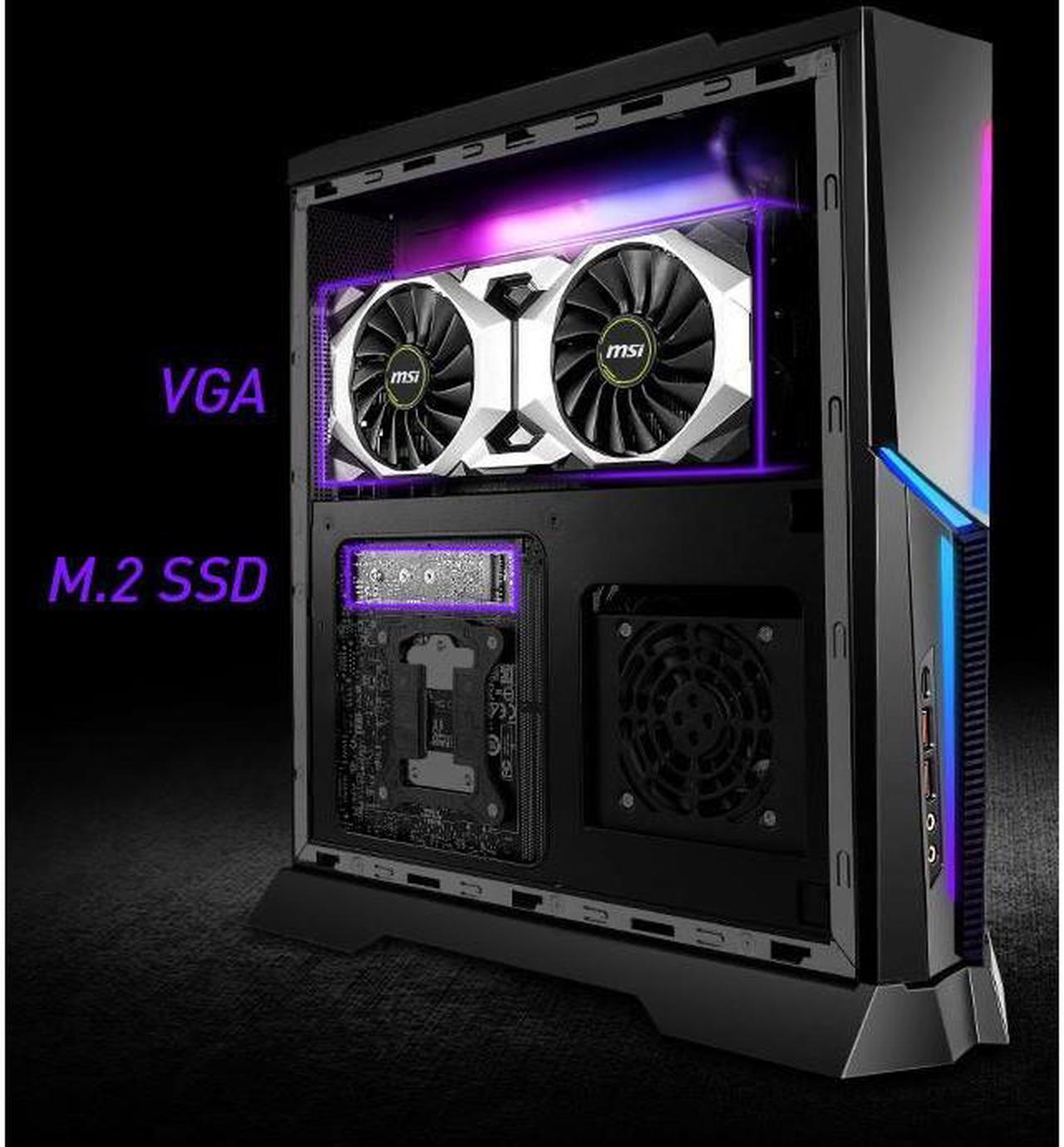 Alt view image 6 of 8 - MSI Gaming Desktop Trident X Plus 9SD-055US Intel Core i7-9700KF 16GB DDR4 2TB HDD 512GB SSD GeForce RTX 2070 Windows 10 Pro 64-bit
