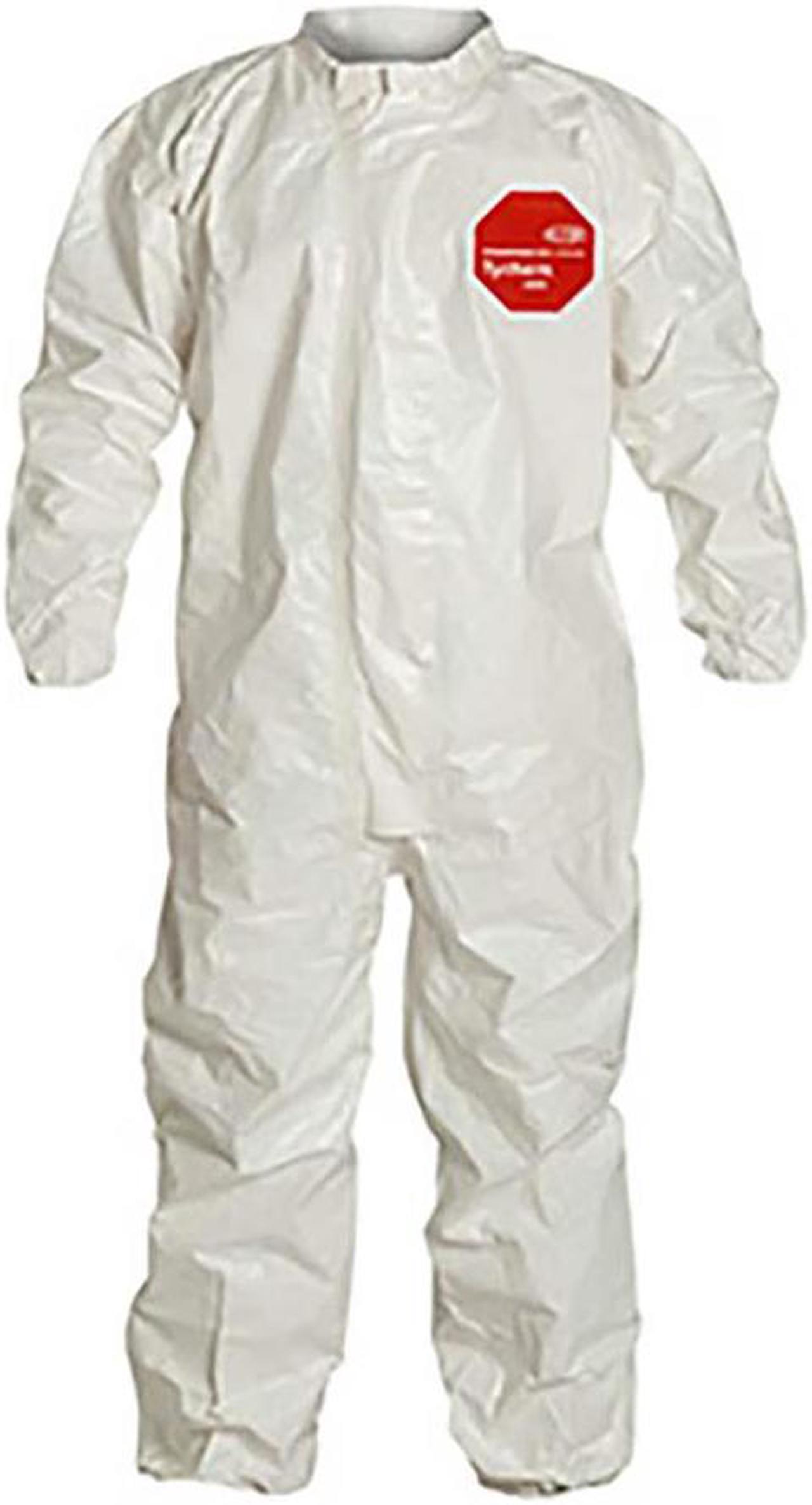 Main image of TYCHEM® 4000, COVERALL, ZIPPER FRONT, ELASTIC WRIST AND ANKLE, STORMFLAP