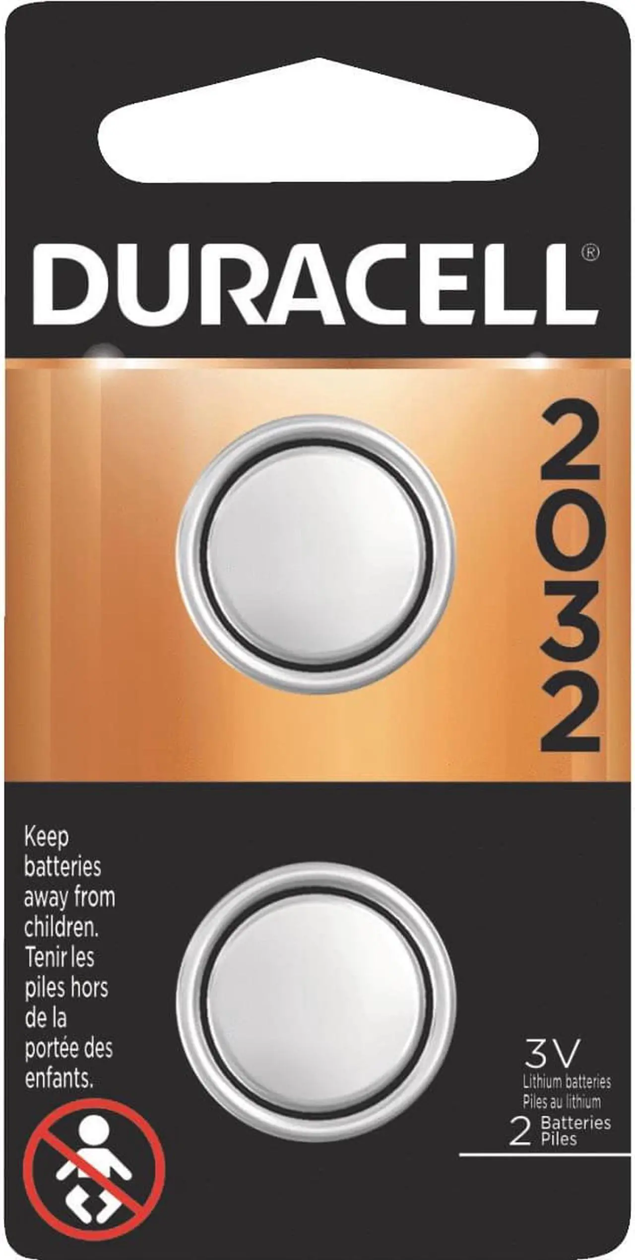 Alt view image 11 of 20 - DURACELL DL2032B2PK Coin Cell,2032,Lithium,3V,PK2