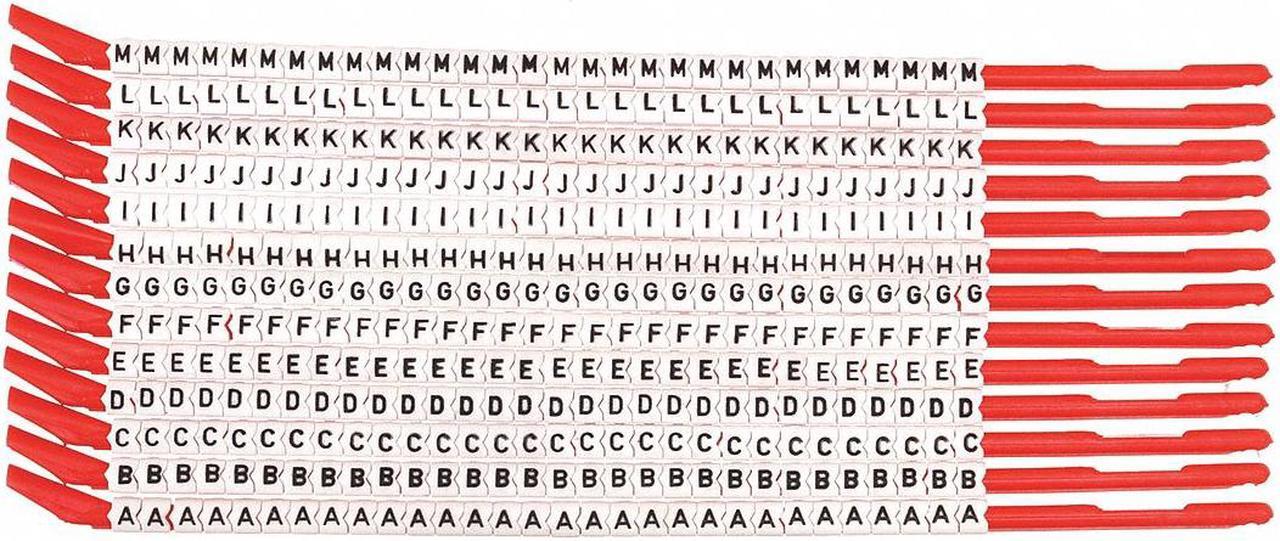 Alt view image 2 of 3 - BRADY SCN10-A-M Wire Marker Wand,Preprinted,Sleeve,PK13