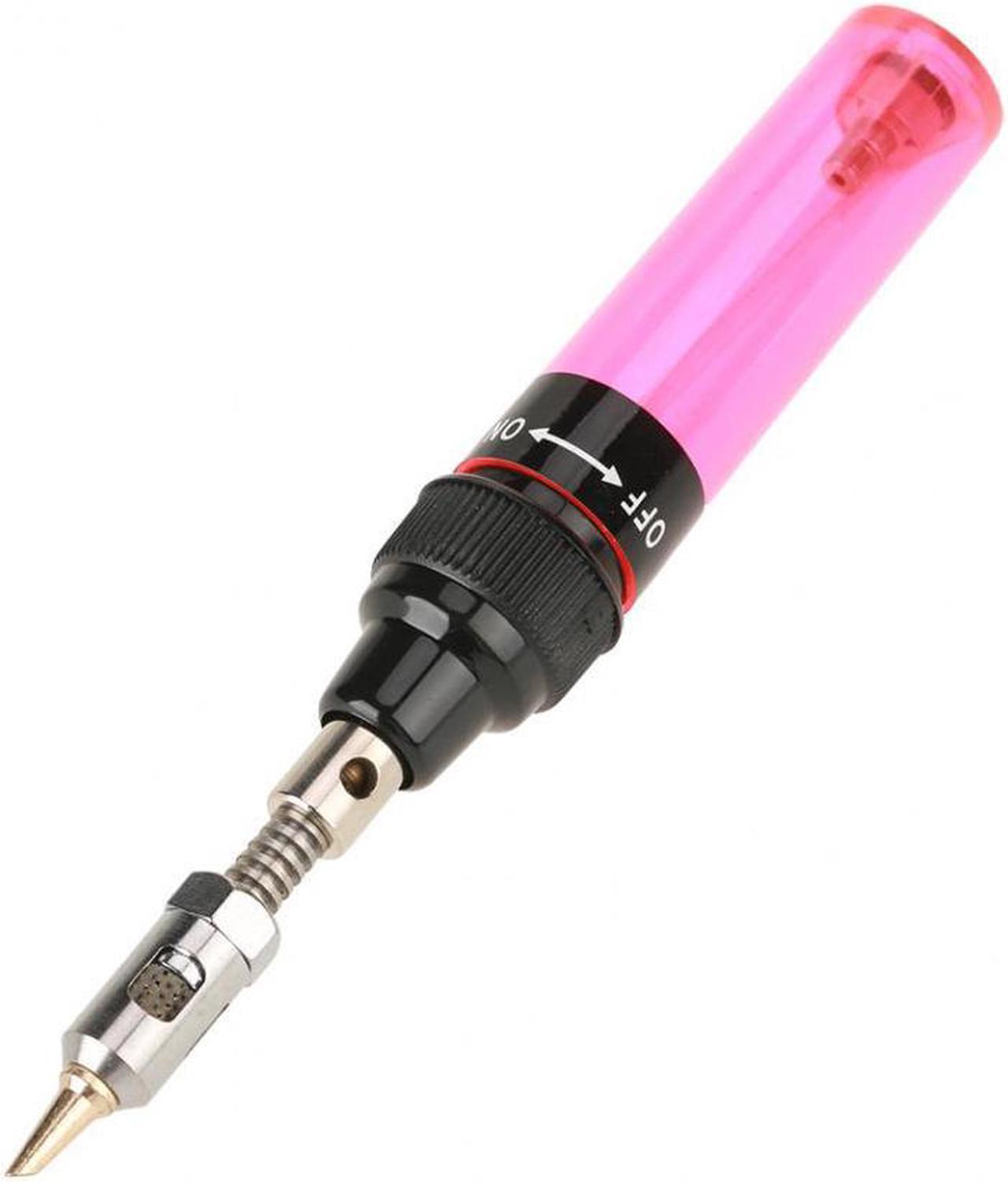 Alt view image 3 of 5 - Cordless Butane Gas Soldering Iron Blow Torch Soldering Iron Gun Welding Pen Tools 1300 Degree - Pink