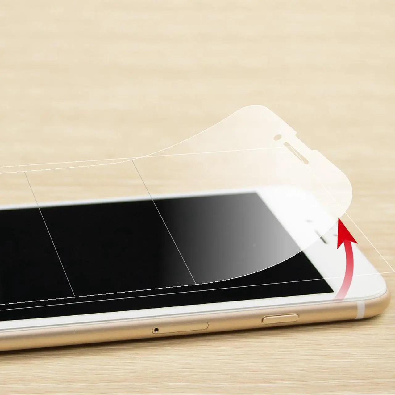 Alt view image 9 of 10 - PQI Protective Film for iPhone 6 / 6s - Glossy Blue Light Cut Model 6ZF010121R001A