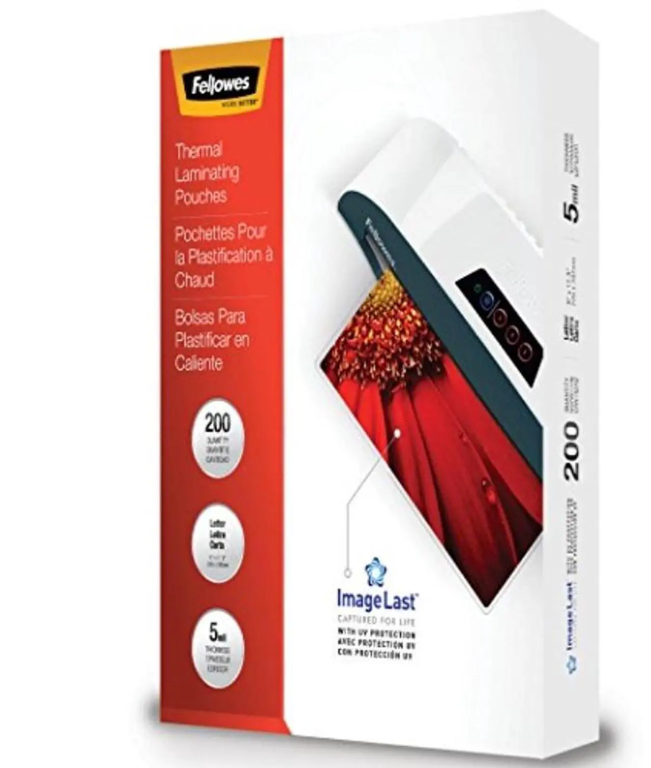 Alt view image 18 of 20 - Fellowes Laminating Pouches 5mil Ltr 200/PK Clear 5245301