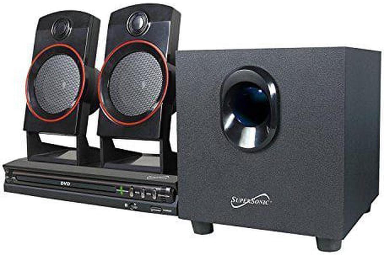 Alt view image 10 of 20 - Supersonic SC-35HT 2.1 Channel DVD Home Theater System, Bluetooth, HDMI, DVD/CD/VCD/SVCD/MP3 Playback