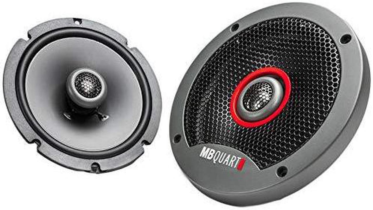 Alt view image 5 of 5 - mb quart fkb116s formula slim mount car speakers (black, pair) - 6.5 inch coaxial speakers, 60 watt, car audio, internal crossover, 1 inch tweeters (grills not included)