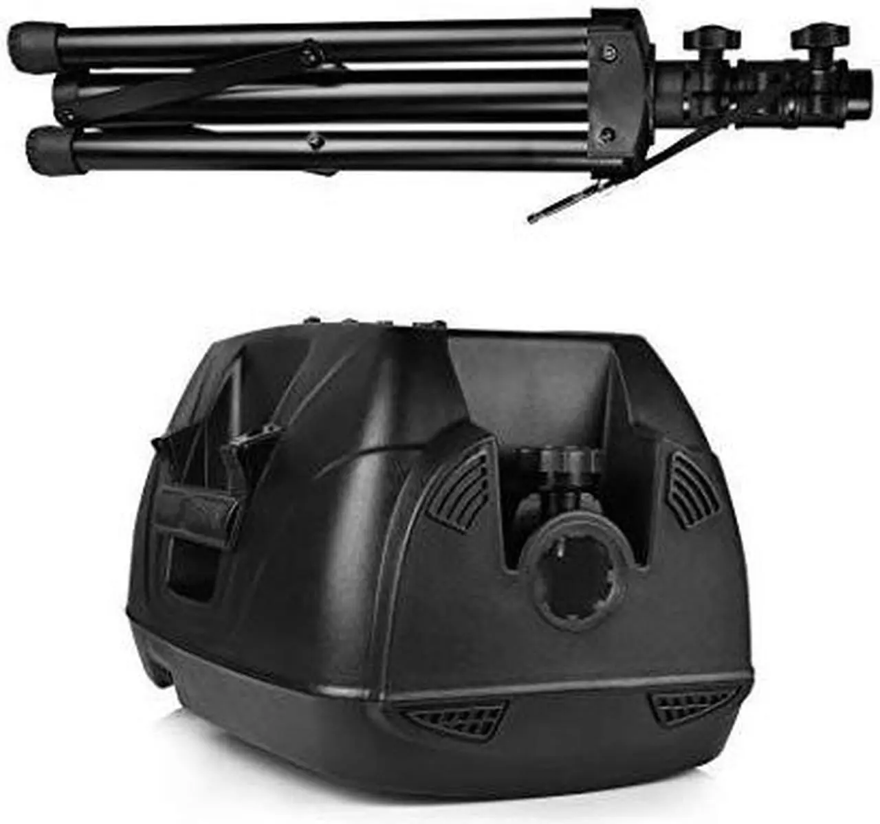 Alt view image 3 of 12 - Powered PA Speaker System Active & Passive Bluetooth Loudspeakers Kit with 8 Inch Speakers, Wired Microphone, MP3/USB/SD/AUX Readers, Speaker Stands- PYLE PPHP849KT.5,Black