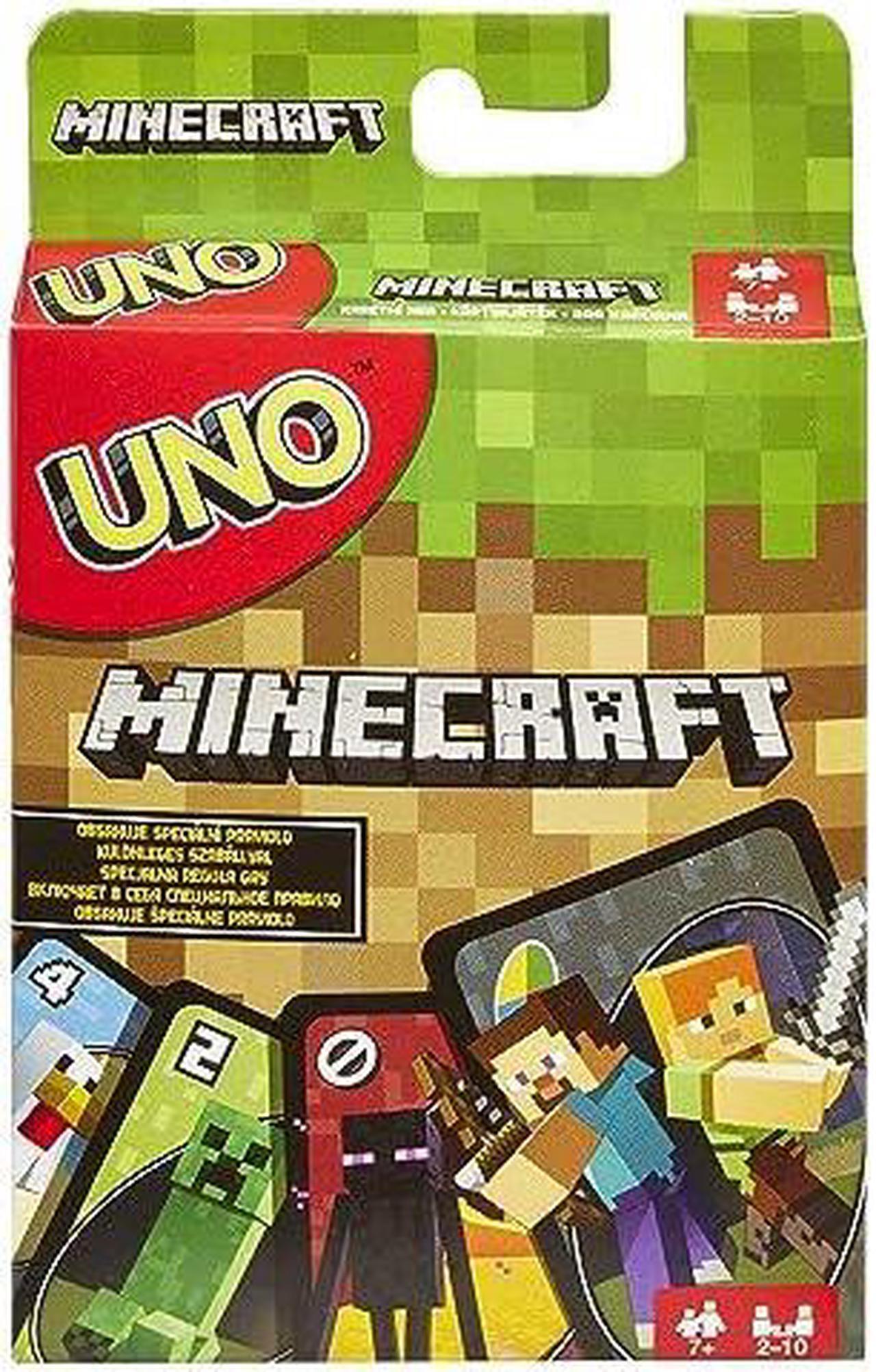 Alt view image 12 of 12 - UNO Minecraft Updated Family Classic Multiplayer Fast-Paced Mattel, Inc.