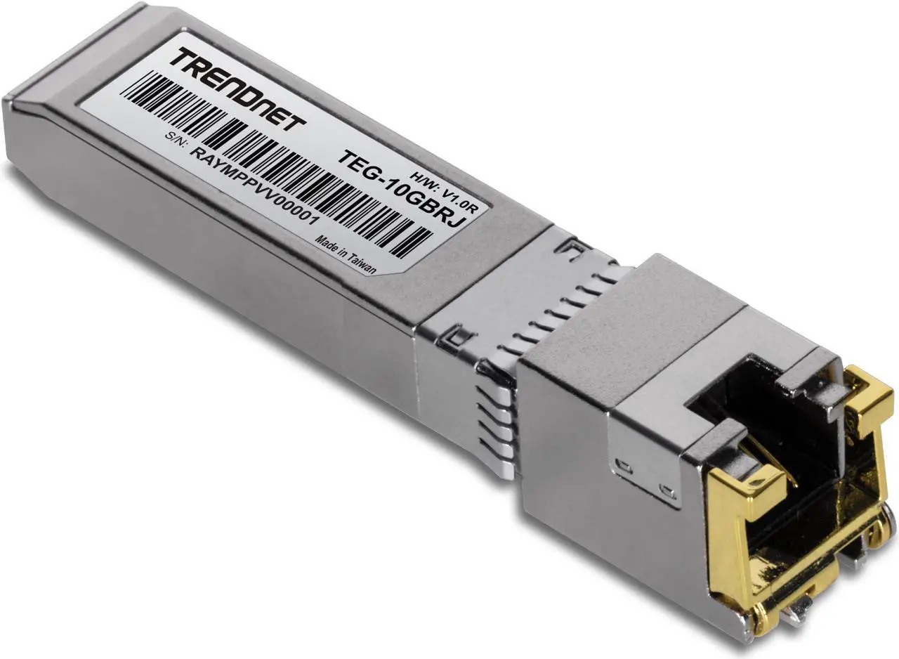 Alt view image 8 of 8 - TRENDnet TEG-10GBRJ, 10G RJ-45 Copper SFP+ Module