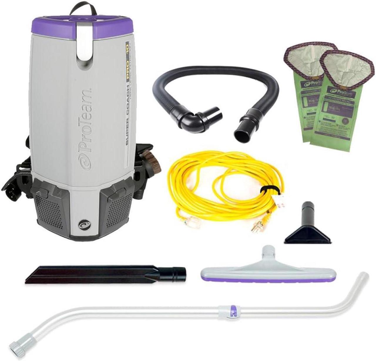 Alt view image 6 of 6 - ProTeam PTE107303  ProTeam Super Coach Pro 10, 10 Qt. Backpack Vacuum with Xover Multi-Surface and Telescoping Wand Tool Kit