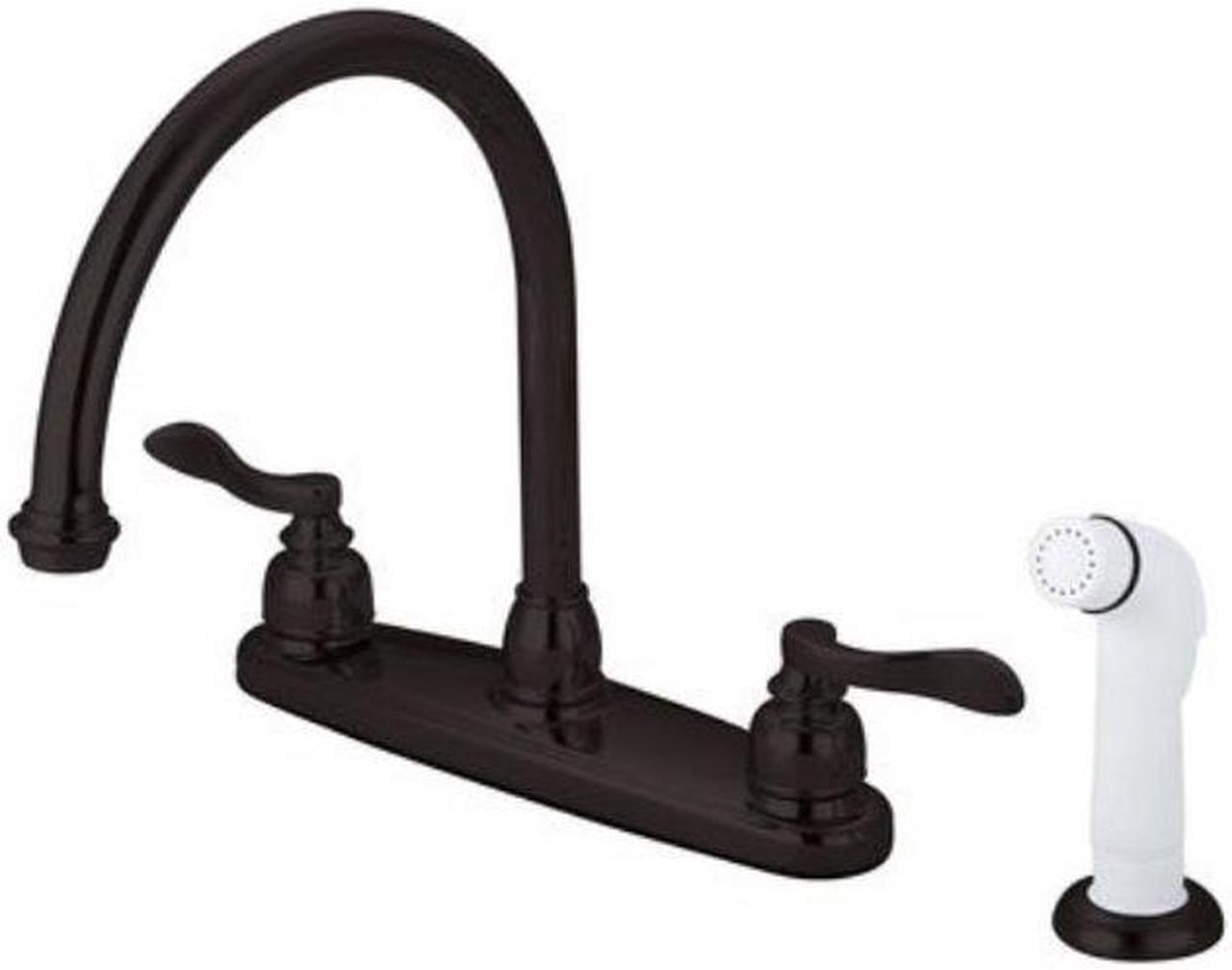 Alt view image 2 of 8 - Kingston Brass KB8795NFL NUWAVE FRENCH 8in Centerset Kitchen Faucet with Twin Le