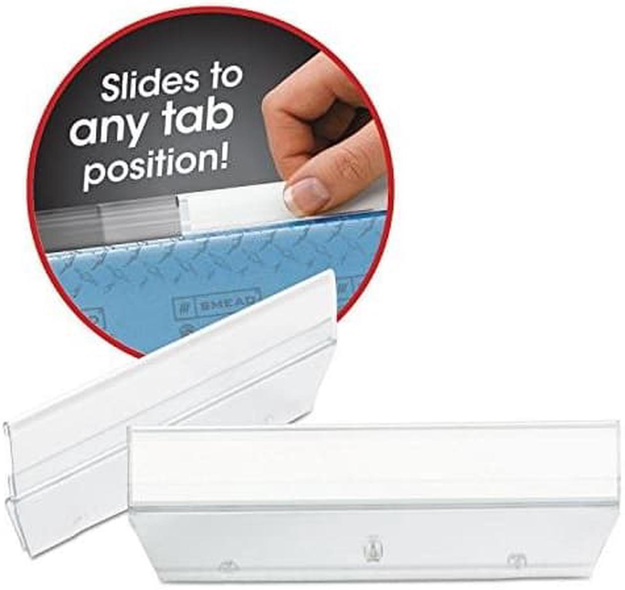 Alt view image 4 of 18 - Smead Easy Slide Hanging Folder Tab 1/3 Tab 3 1/2 in Clear 18/Pack 64626