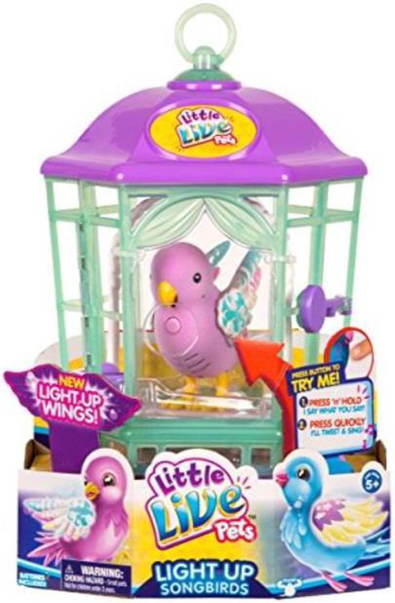 Main image of little live pets bird with cagerainbow glow childrens toy