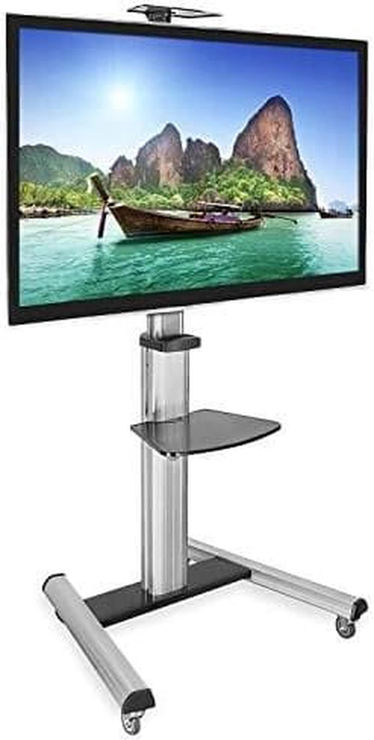 Alt view image 6 of 19 - Mount-It! TV Cart Stand | Fits 32 to 70 inch Screen Sizes | TV Mount | Mobile TV Cart | 110 lbs Capacity