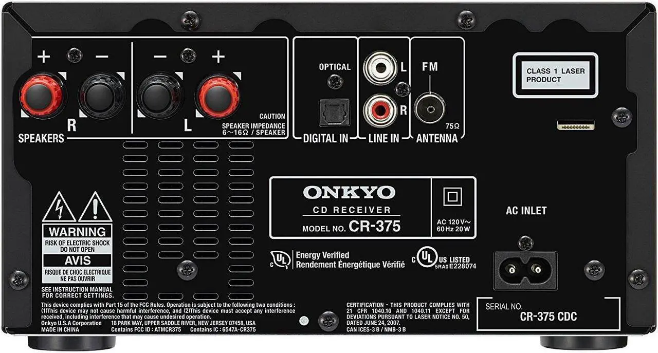 Alt view image 3 of 6 - Onkyo CS-375 CD Receiver System