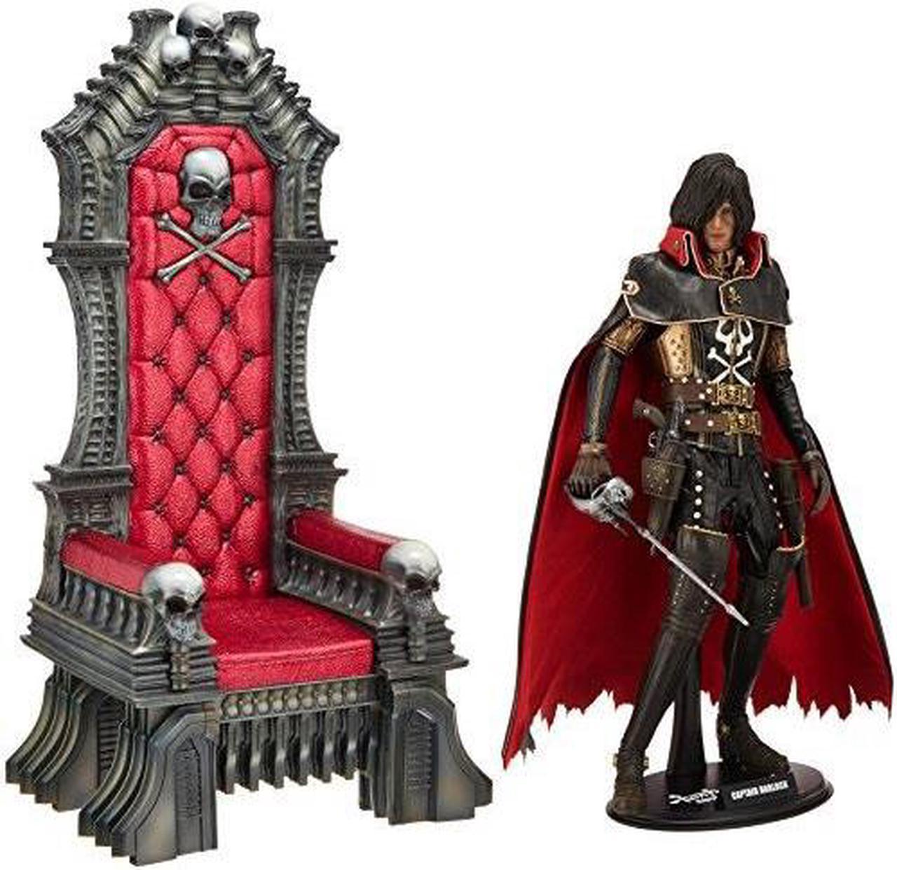 hot toys movie master piece: space pirate captain harlock  captain harlock with throne of arcadia