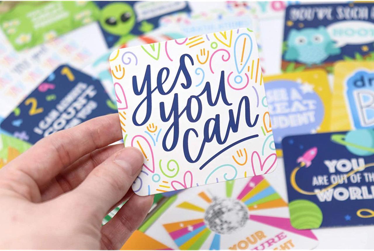 Alt view image 7 of 7 - bloom daily planners Student Encouragement Card Deck - Cute Sentimental Quote Cards for Teachers to Give Kids - Set of Thirty 3" x 3" Cards - Assorted Designs