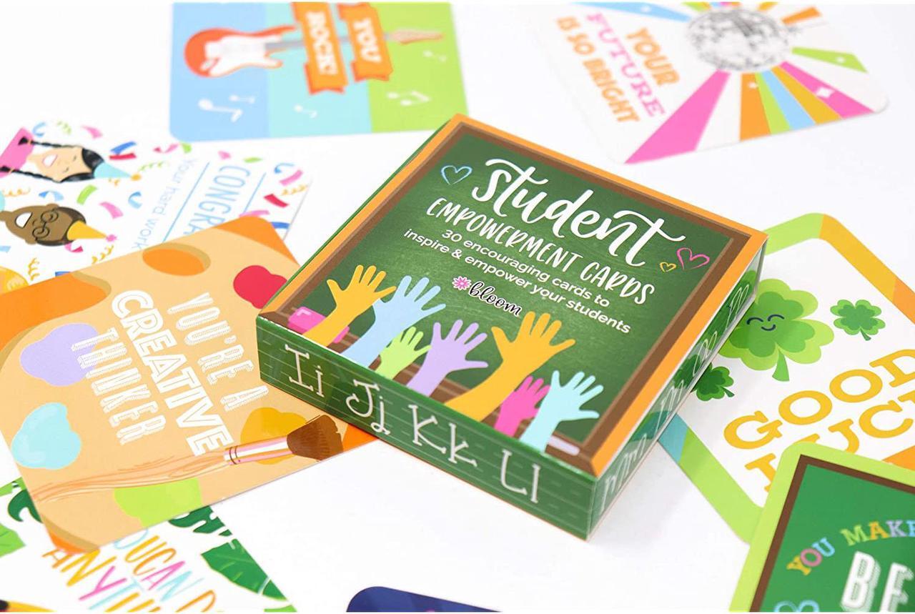 Alt view image 6 of 7 - bloom daily planners Student Encouragement Card Deck - Cute Sentimental Quote Cards for Teachers to Give Kids - Set of Thirty 3" x 3" Cards - Assorted Designs