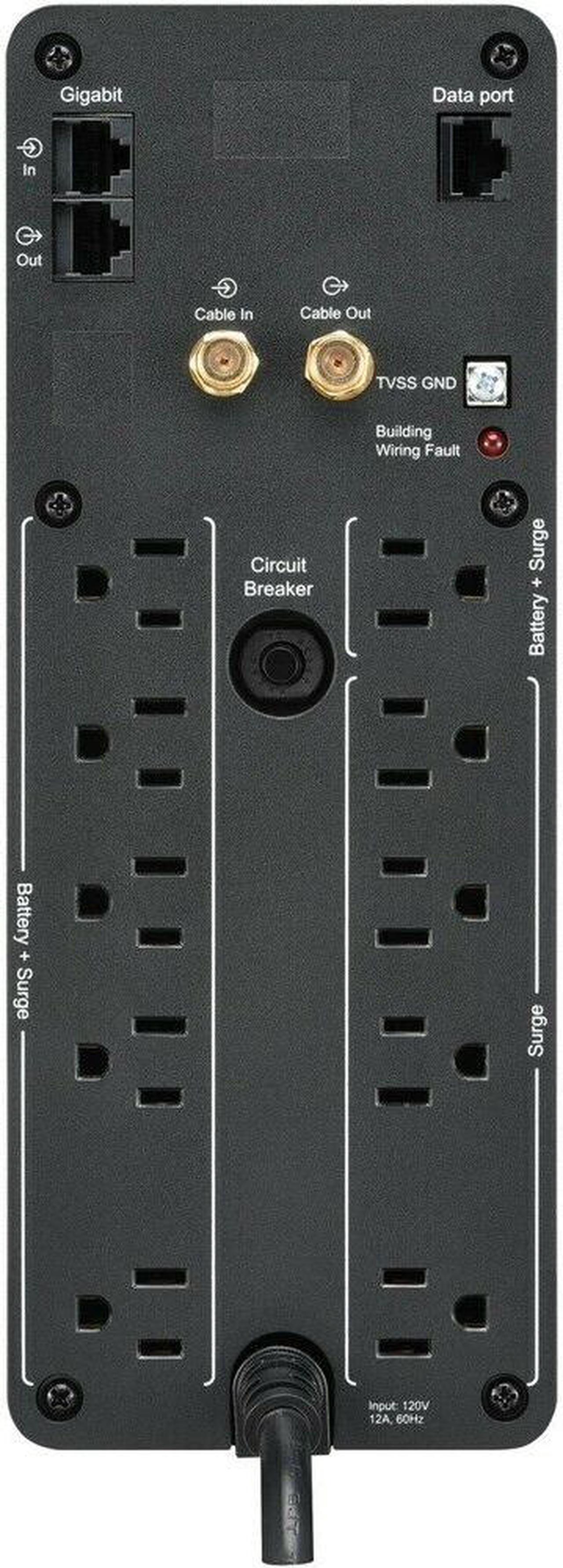 Alt view image 2 of 7 - APC BY SCHNEIDER ELECTRIC BR1000MS BACK UPS PRO BR 1000VA SINEWAVE 10 OUTLETS 2