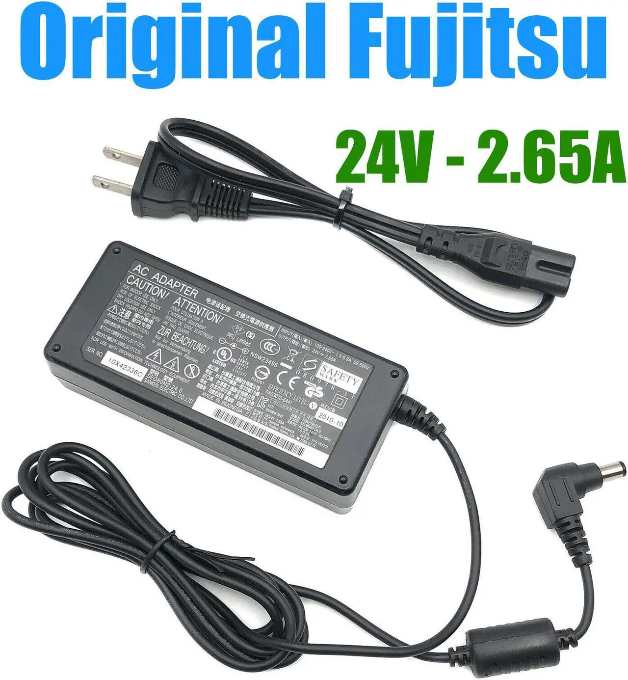 Main image of Genuine AC Adapter FUJITSU Image Scanner fi-7140 fi-7240 Power Supply w/P.Cord