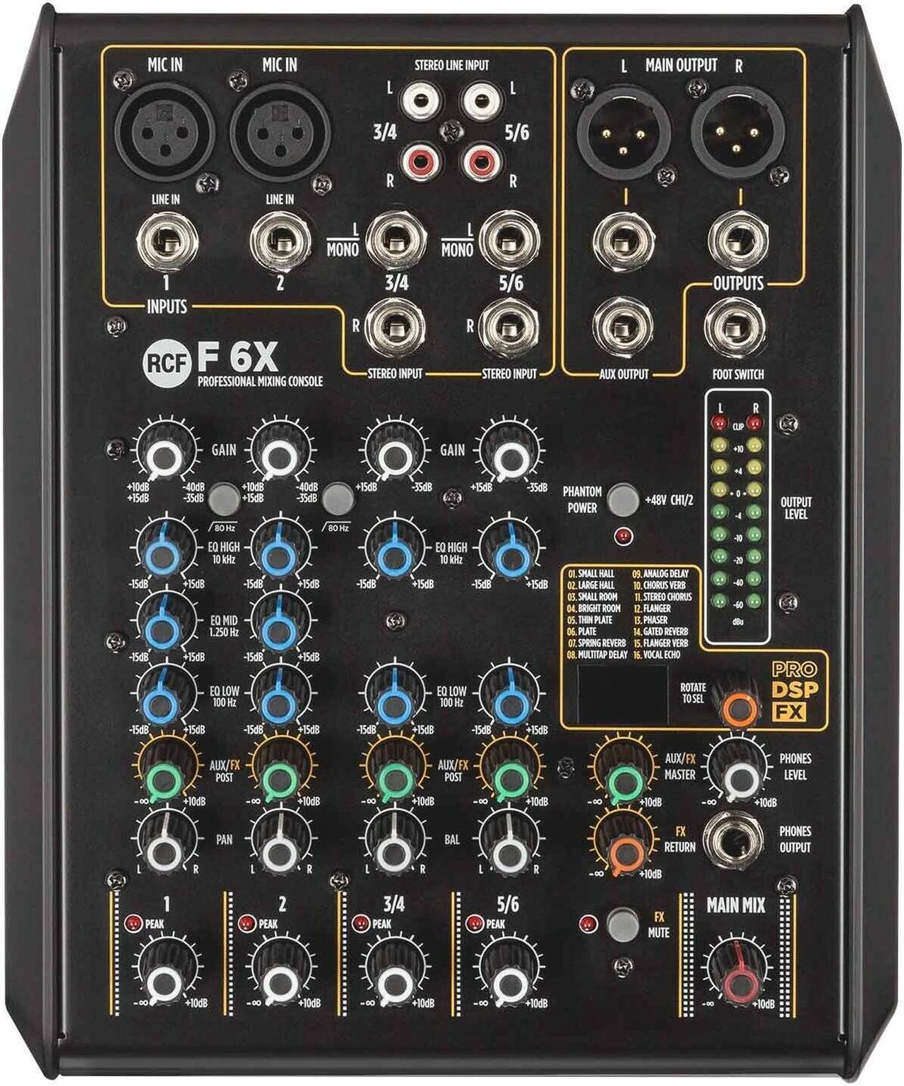 Alt view image 6 of 20 - 6 Channel Mixer w/ FX By RCF