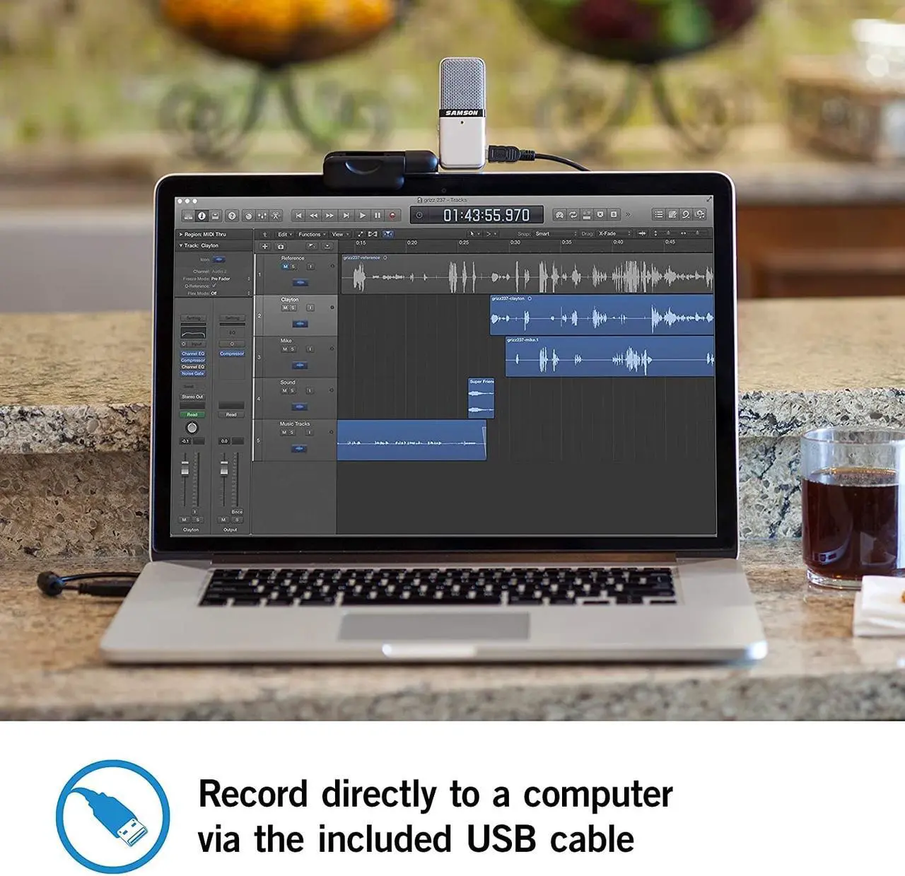 Alt view image 11 of 20 - Samson Go Mic USB Microphone for Mac and PC Computers (Silver)