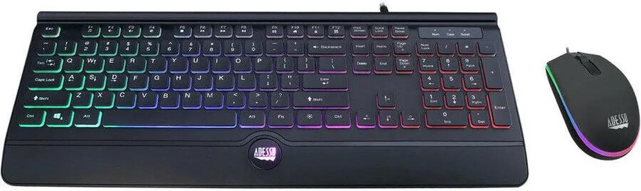 Alt view image 6 of 19 - ADESSO Illuminated Gaming Keyboard & Illuminated Mouse Combo AKB-137CB Black USB 104-Key US layout Keyboard