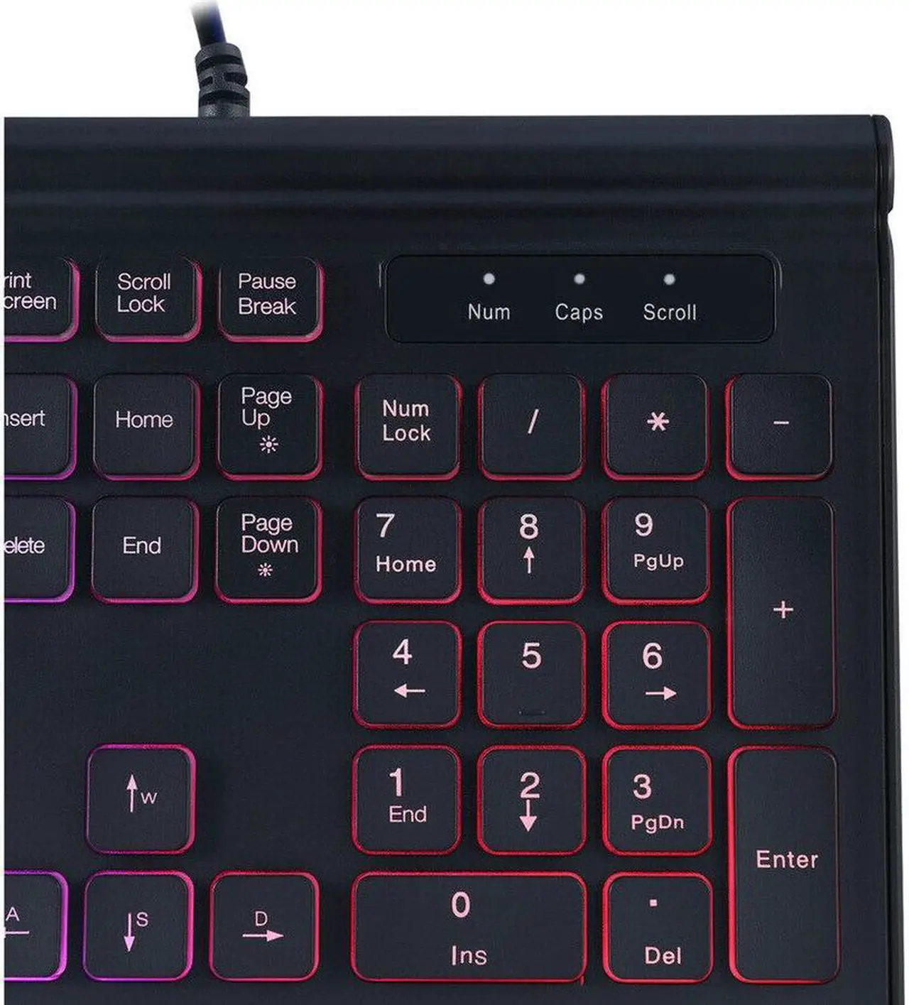 Alt view image 5 of 19 - ADESSO Illuminated Gaming Keyboard & Illuminated Mouse Combo AKB-137CB Black USB 104-Key US layout Keyboard