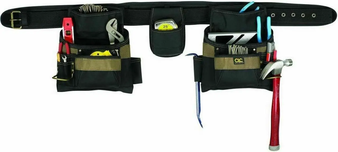 Alt view image 3 of 5 - CLC WORK GEAR 1604 Tool Belt, Tool Belt, Black, Polyester, 16 Pockets
