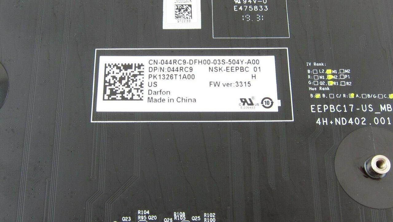 Alt view image 3 of 3 - New OEM Alienware 17 R5 RGB Backlit Laptop Keyboard Assembly RGB 44RC9