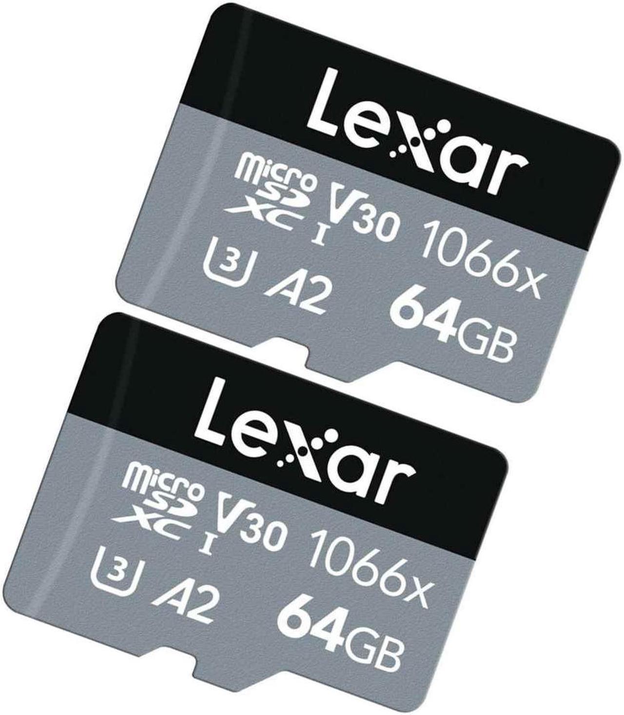 Lexar 1066X Microsdxc Memory Card With Adapter 64Gb 2 Pack