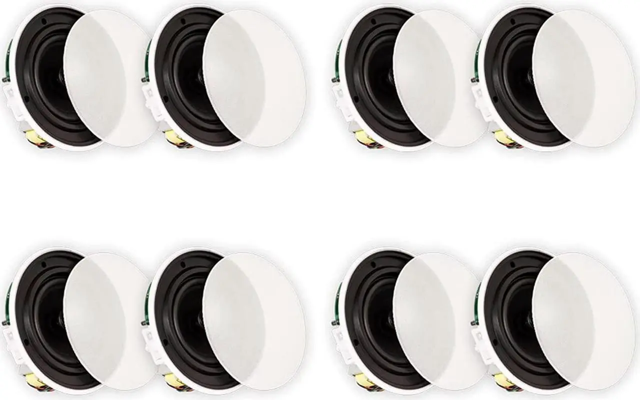 Alt view image 6 of 10 - Theater Solutions TSQ670 in Ceiling 70 Volt 6.5" Speakers Quick Install 4 Pair Pack