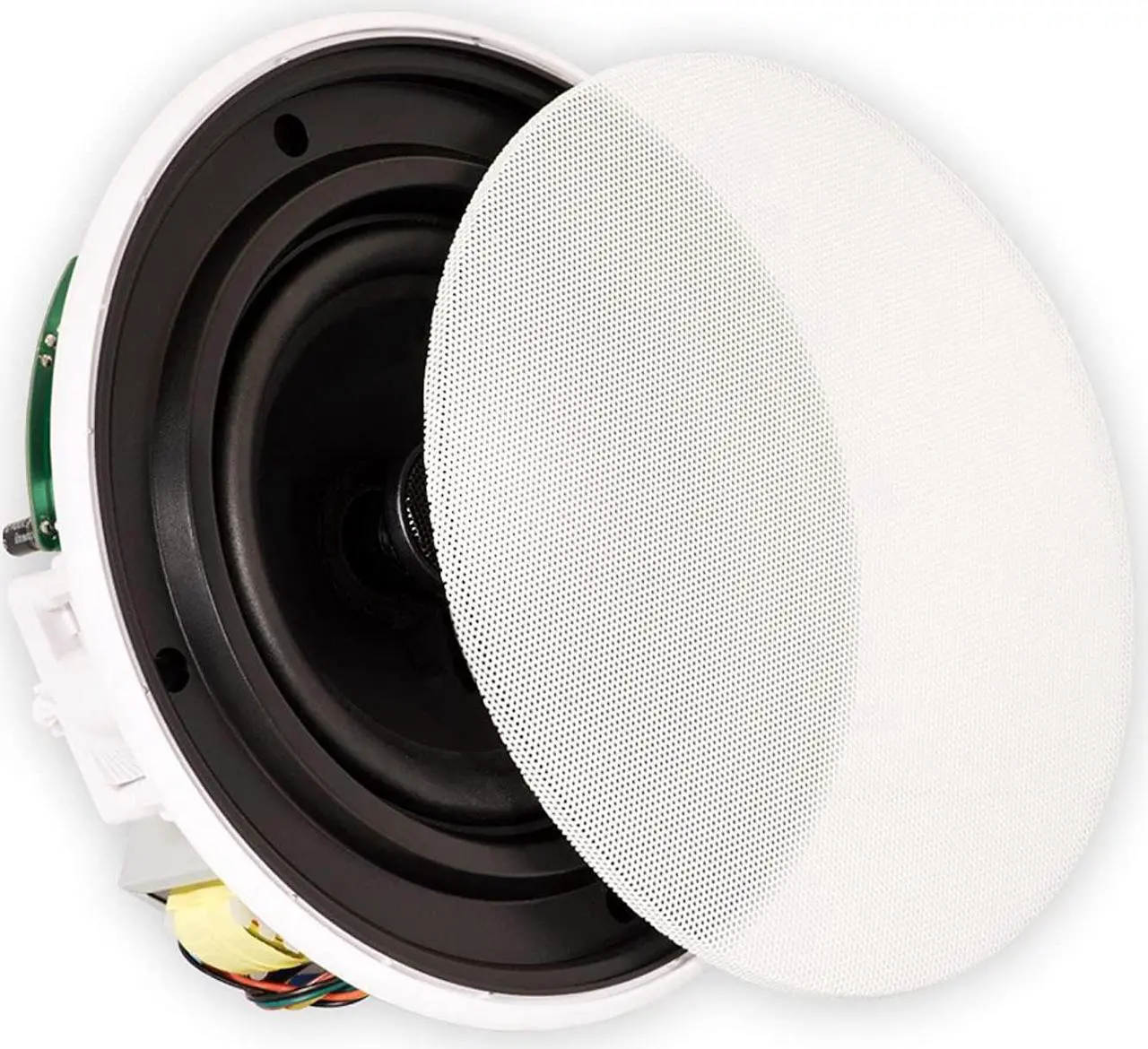 Alt view image 7 of 10 - Theater Solutions TSQ670 in Ceiling 70 Volt 6.5" Speakers Quick Install 4 Pair Pack