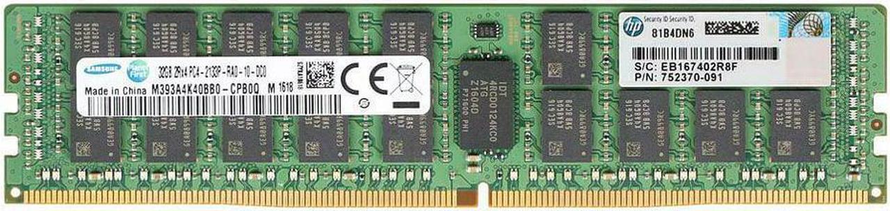 Alt view image 4 of 5 - HP 752370-091 32Gb 1 X 32Gb Pc417000 Dual Rank X4 Ddr4 2133Mhz Sdram Cas151515 Registered Memory Kit