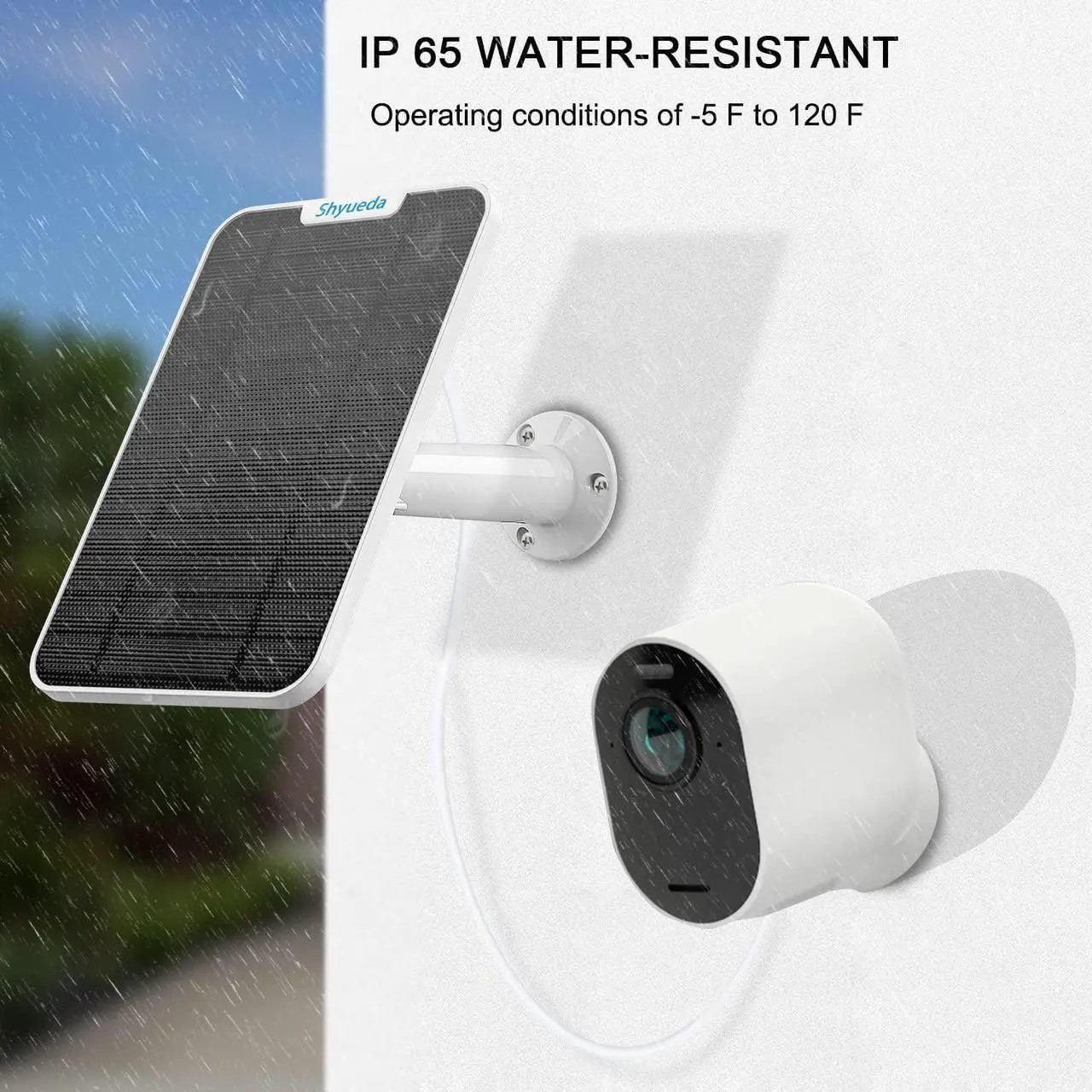 Alt view image 6 of 7 - Updated Version 4W Solar Panel Charging Compatible With Arlo Pro 3/Pro 4/Ultra/Ultra 2/Go 2 Only, With 13.1Ft Waterproof Charging Cable, Ip65 Weatherproof,Includes Secure Wall Mount(3-Pack)