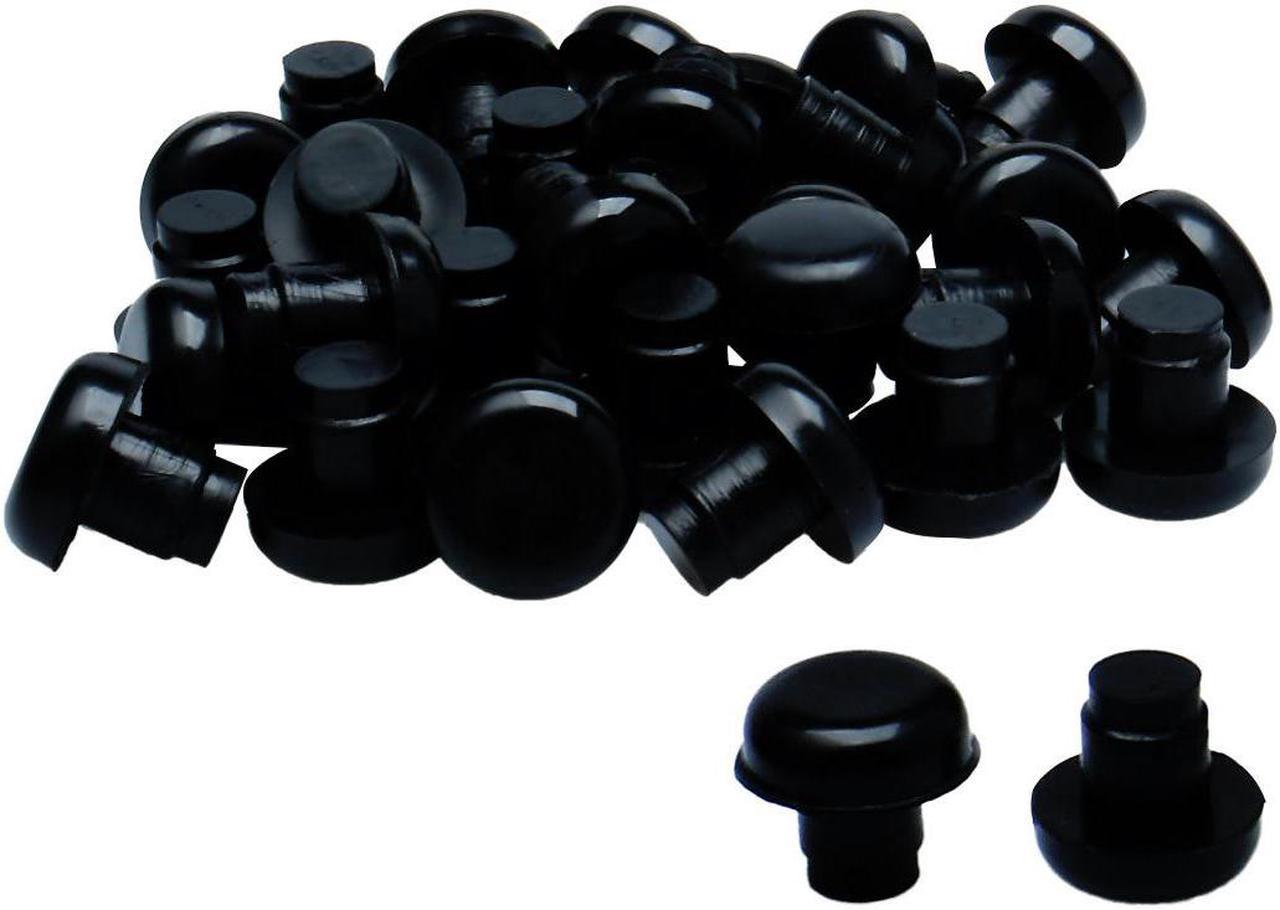 32pcs 8mm Black Stem Bumpers Glide, Patio Outdoor Furniture Glass Table Top