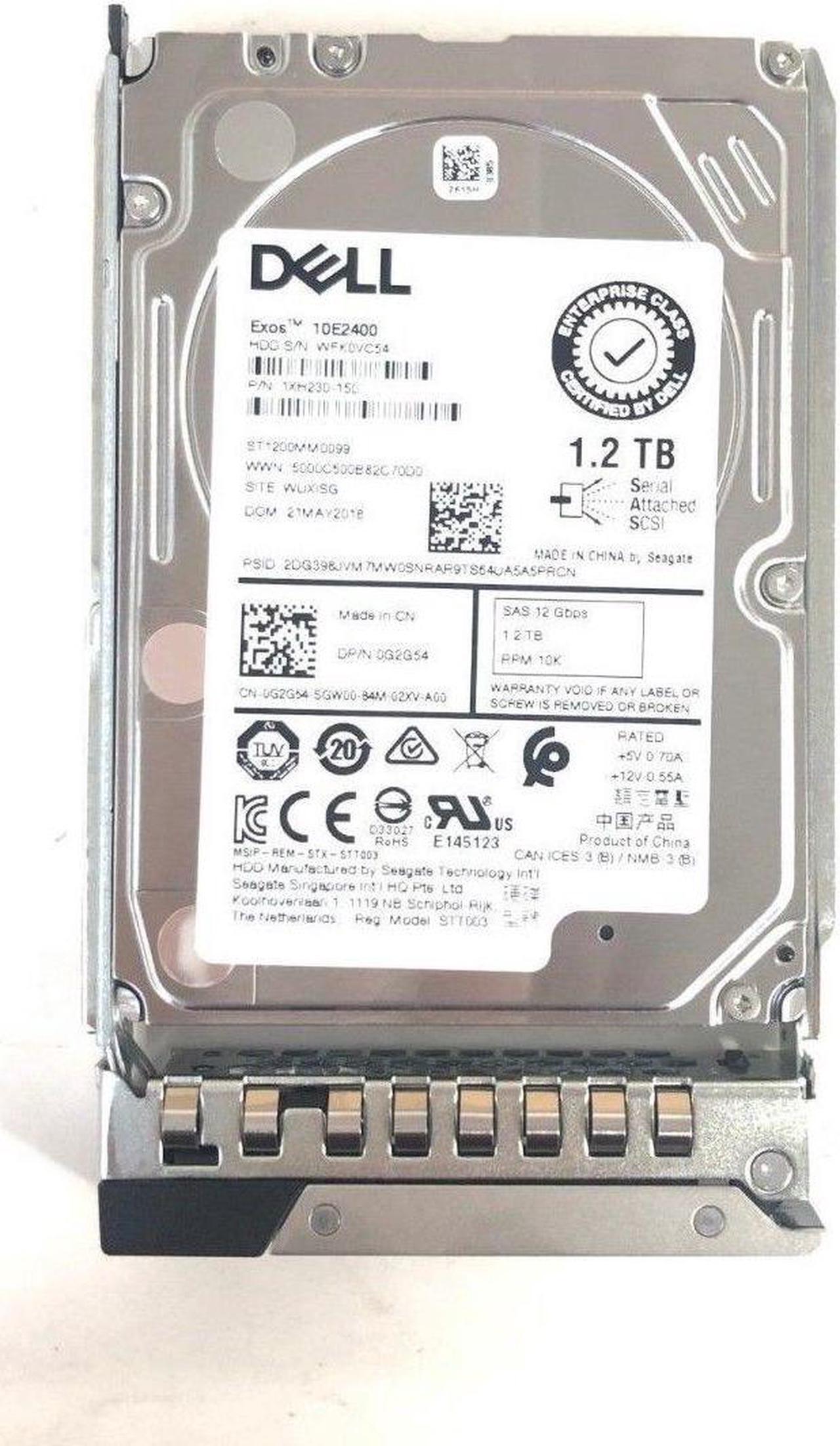 Main image of G2G54 Dell 1.2TB 10K 2.5 SAS Hard Drive 14th Gen PE R440 R540 R6415 R7415 R7425