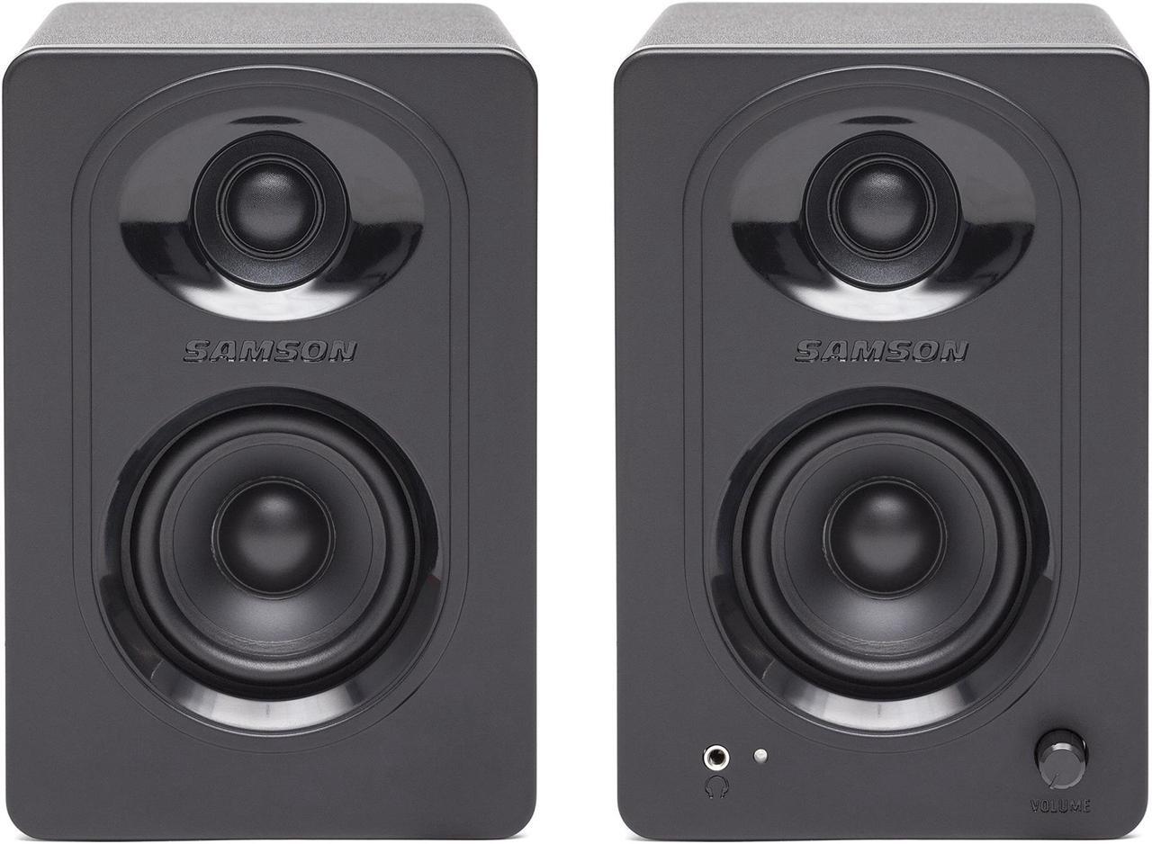 Alt view image 12 of 20 - Samson MediaOne M30 Powered Studio Monitors (Pair)