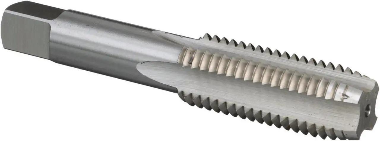 Main image of Drill America T/A Series High-Speed Steel Hand Threading Tap, Uncoated (Bright) Finish, Round with Square End Shank, Plug Chamfer, 1-1/2"-6 Size (Pack of 1)