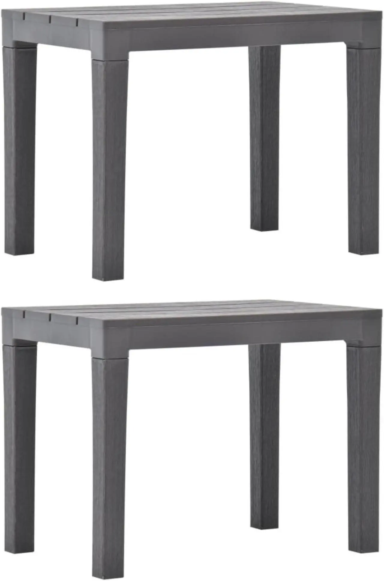 Alt view image 6 of 13 - vidaXL 2x Patio Benches Mocca Plastic Outdoor Garden Poolside Chairs Seat