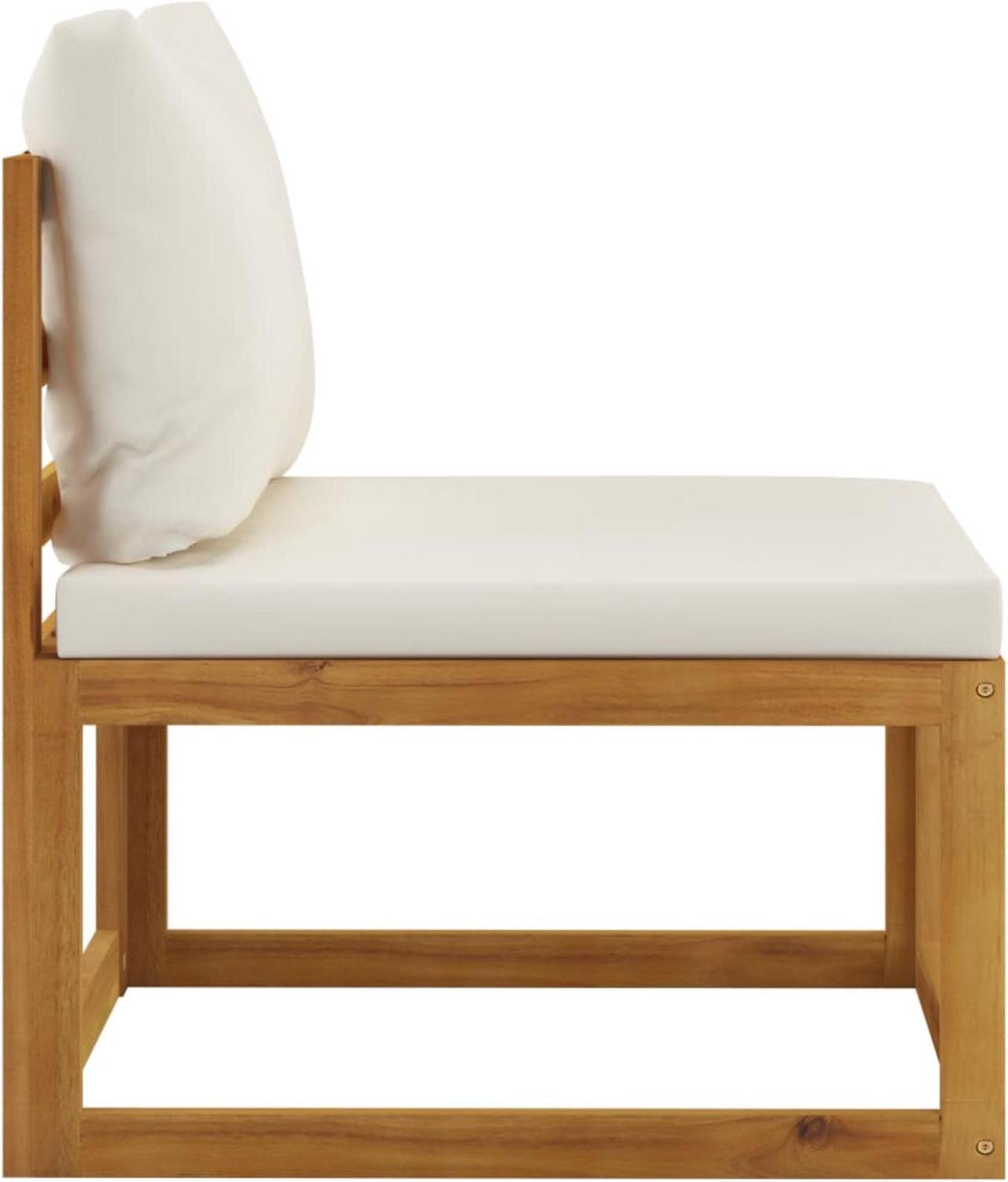 Alt view image 12 of 12 - vidaXL Patio Lounge Set 3 Piece Sectional Sofa with Cushions Solid Acacia Wood