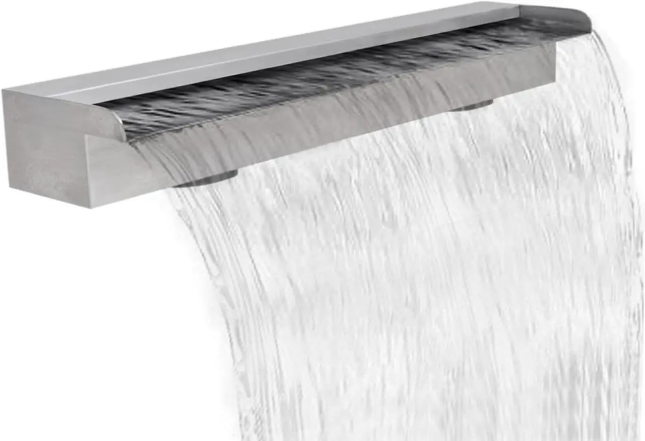 Alt view image 8 of 10 - vidaXL Pool Fountain Spillway Waterfall Fountain for Garden Pond Stainless Steel