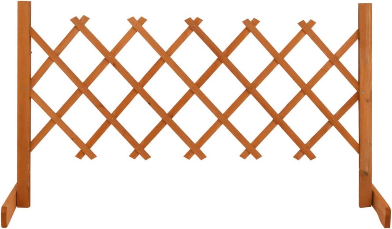 Alt view image 11 of 13 - vidaXL Trellis Fence Garden Trellis Lattice Orange 47.2"x23.6" Solid Firwood