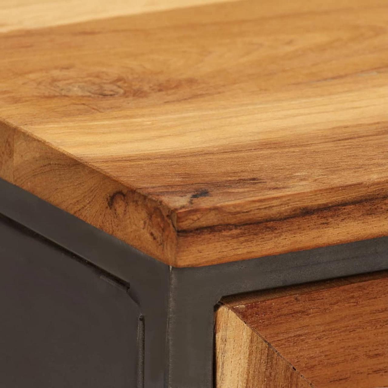 Alt view image 9 of 13 - vidaXL Sideboard Buffet Console Cabinet with Storage Recycled Teak and Steel