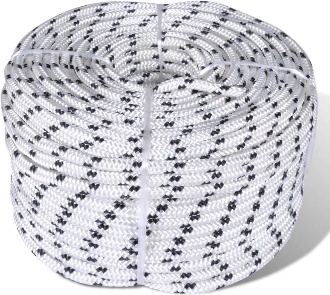 Alt view image 5 of 6 - vidaXL Braided Rope Coil Boat Line for Marine Boat Rigging Lines Polyester