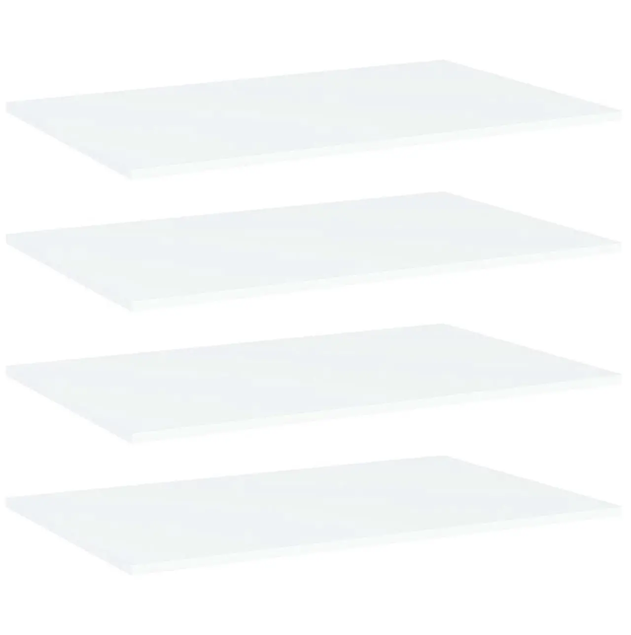Alt view image 5 of 12 - vidaXL Floating Shelves Wall Shelving Shelf Panel 4 Pcs White Engineered Wood