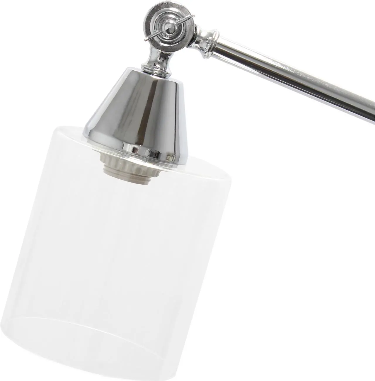 Alt view image 5 of 8 - Lalia Home Swing Arm Floor Lamp with Clear Glass Cylindrical Shade, Chrome
