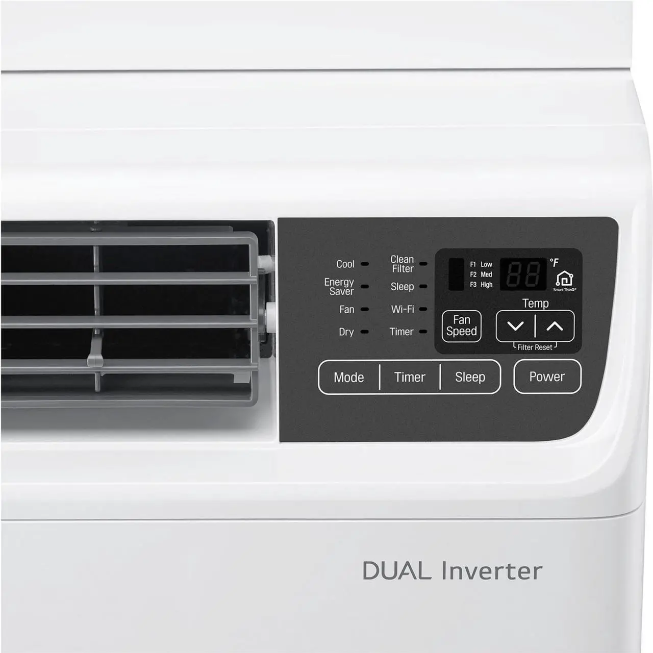 Alt view image 8 of 8 - LG LW1817IVSM 18000 BTU Window Air Conditioner with Inverter 230V White