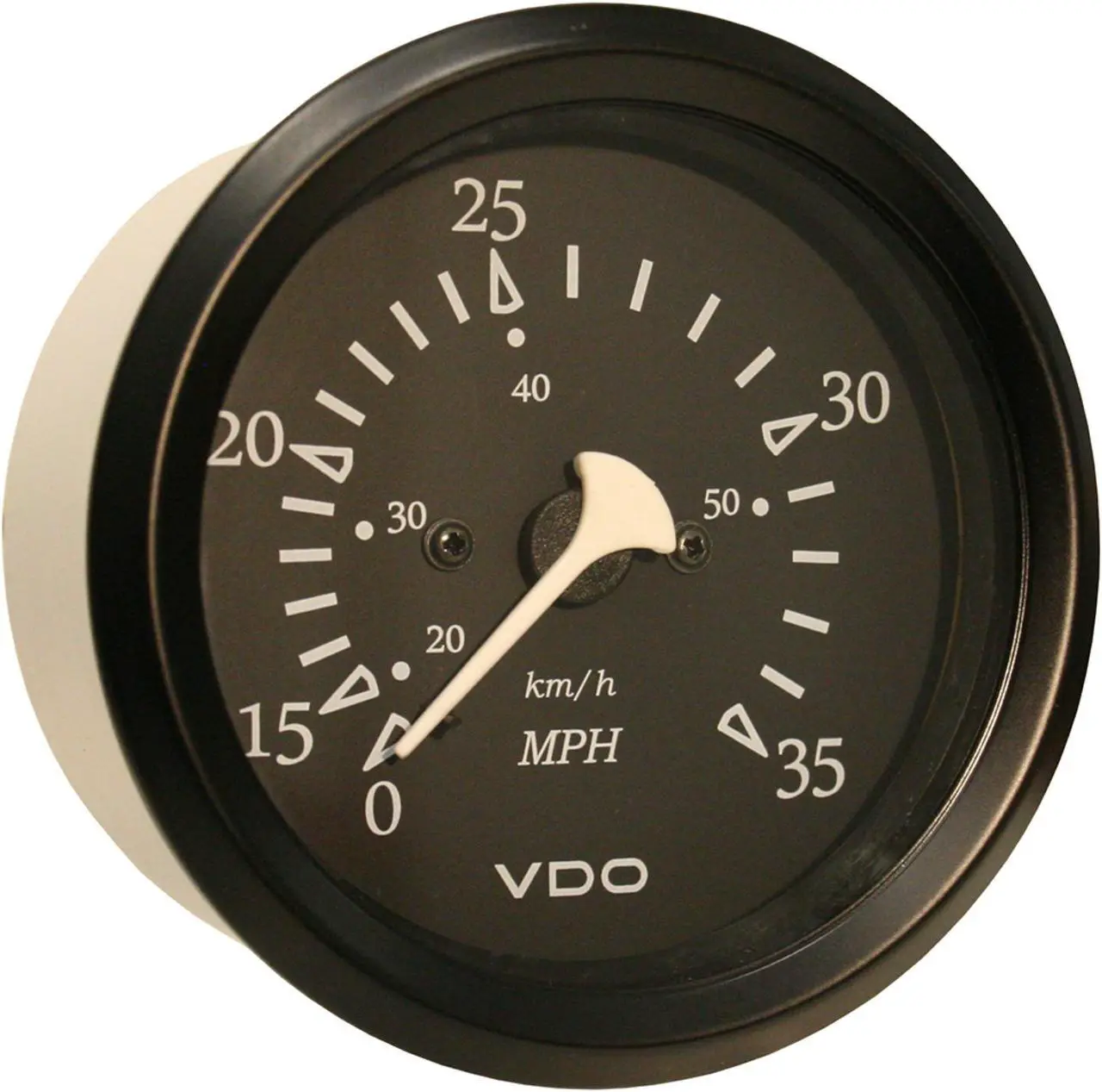 Alt view image 3 of 7 - VDO Allentare Black Pitot Speedometer 35 MPH - Black Bezel 35 Mph Speedometer