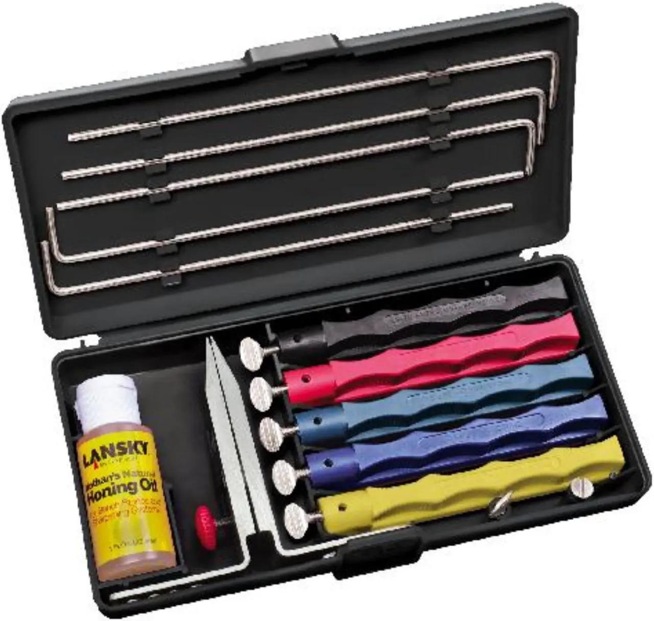 Alt view image 9 of 9 - Lansky Deluxe 5-Stone Sharpening System LKCLX